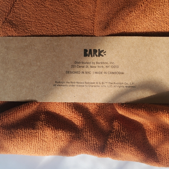 Dog Bathrobe Rudolph The Red Nosed Reindeer Soft Christmas 26"X 24" M 20-50 lbs - Picture 4 of 7